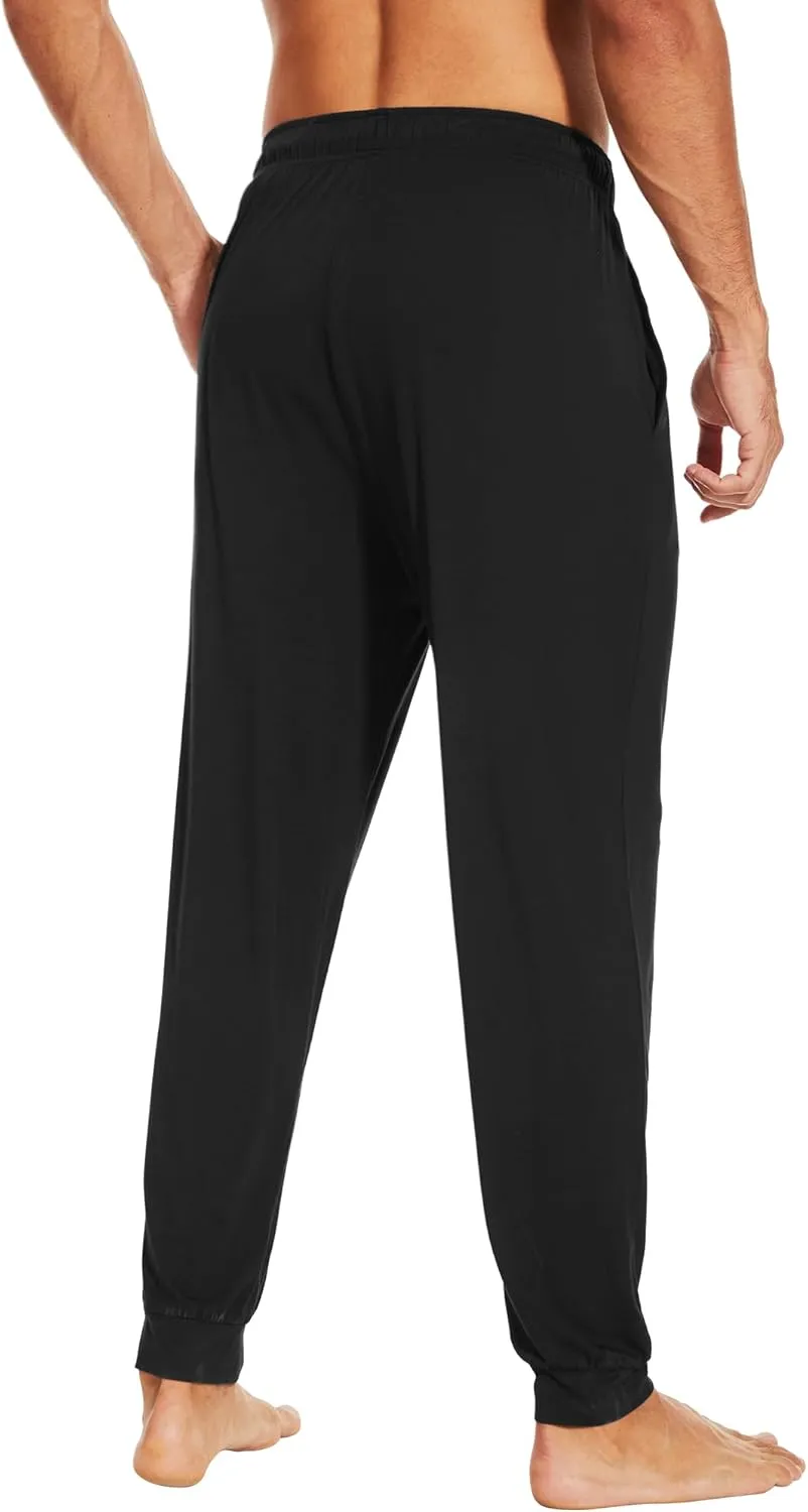 WiWi Men's Pajama Jogger Pants Open Fly Lounge Bottoms Sweatpant S-XXL