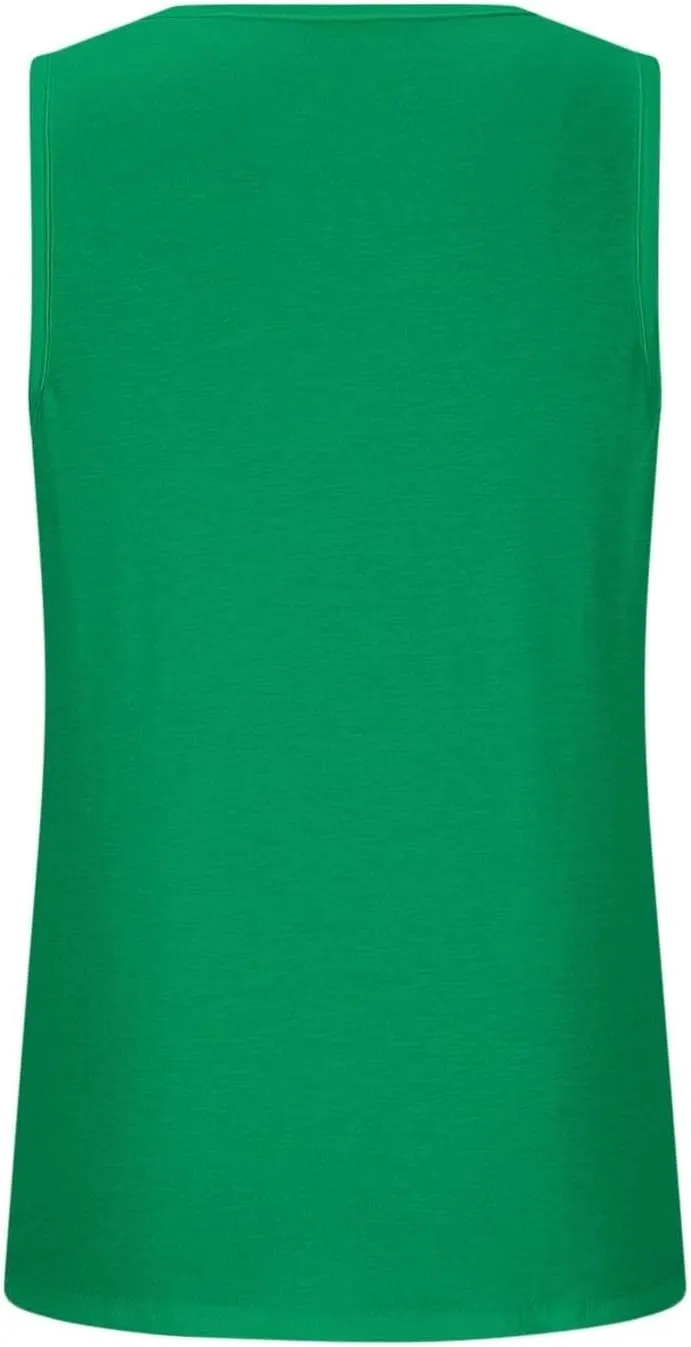 Wkishenl Womens Tank Tops Pleated Crew Neck Sleeveless Tops Plus Size Solid Color Tunic Tops Loose Fit Dressy Casual Blouse
