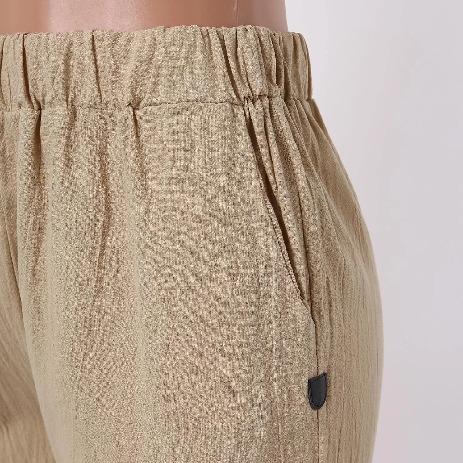 Women High Waisted Wide Leg Pants Fashion Drawstring Elastic Trousers Comfy Straight Leg Long Pants with Pockets