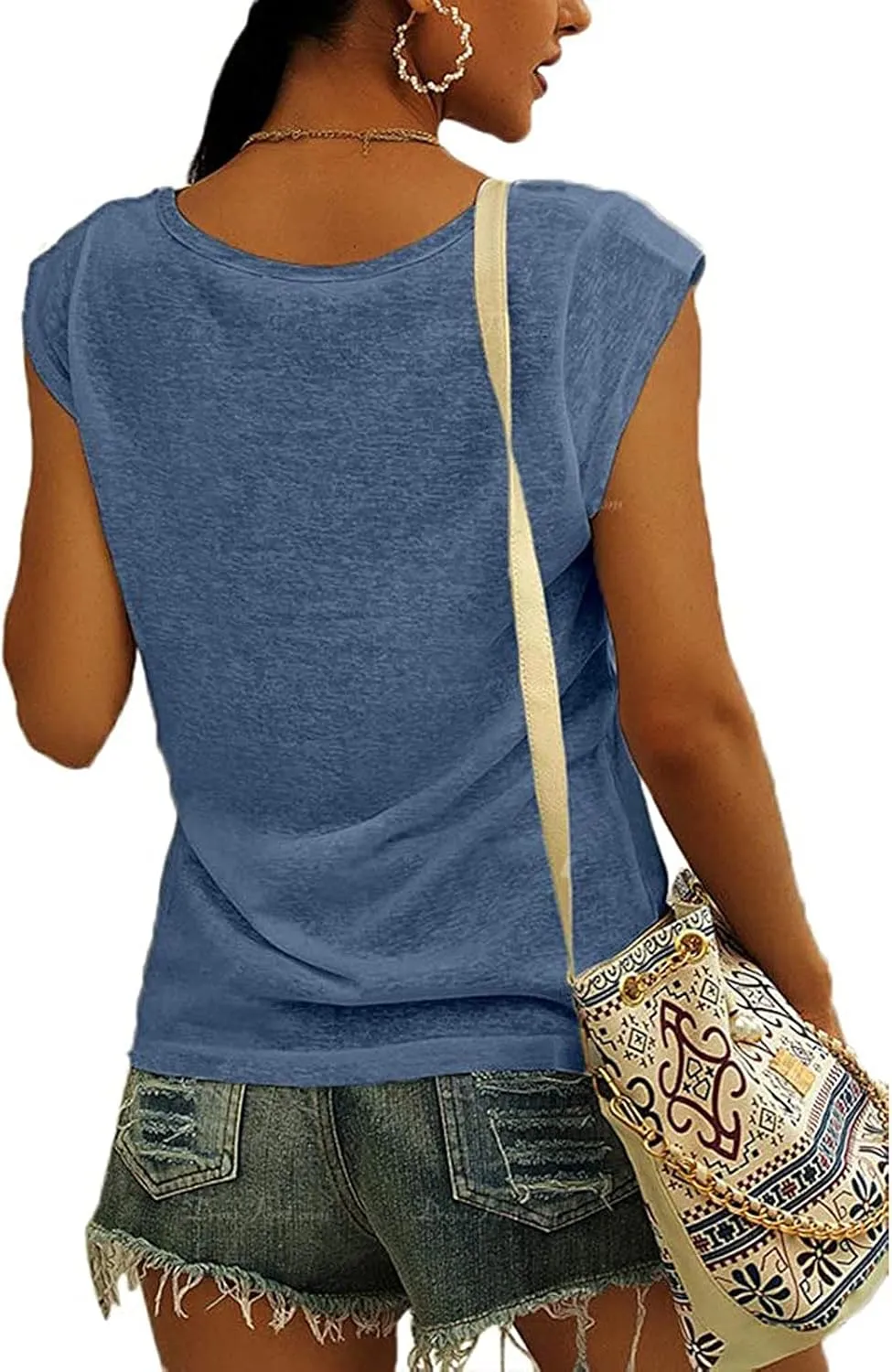 Women's Basic Tees Sequin Tops V-Neck Short Sleeve Tops Loose Shiny Dress Up Tops Party Short Blouses, S-5XL