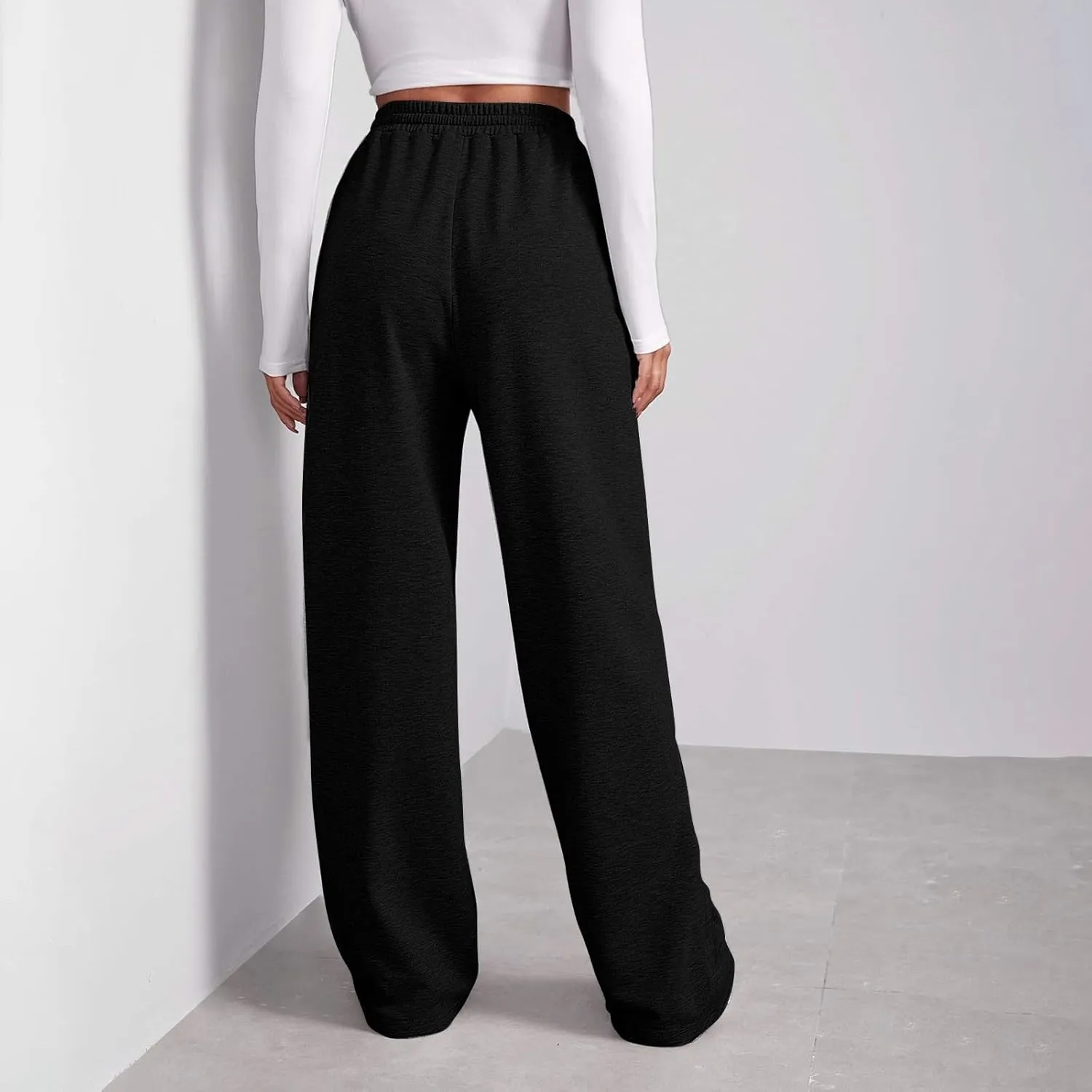 Womens Cargo Sweatpants Baggy Elastic Loose Pants Fall Winter Lounge Jogger Pants Lightweight for Yoga Sweat Pants
