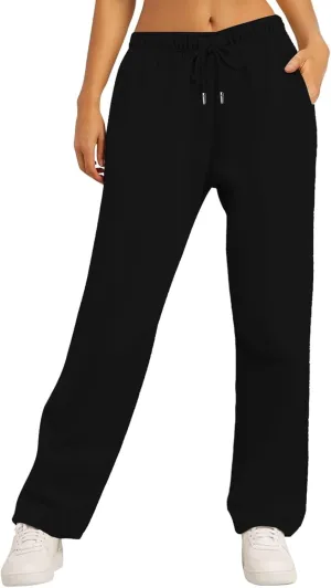 Womens Cargo Sweatpants Baggy Elastic Loose Pants Fall Winter Lounge Jogger Pants Lightweight for Yoga Sweat Pants