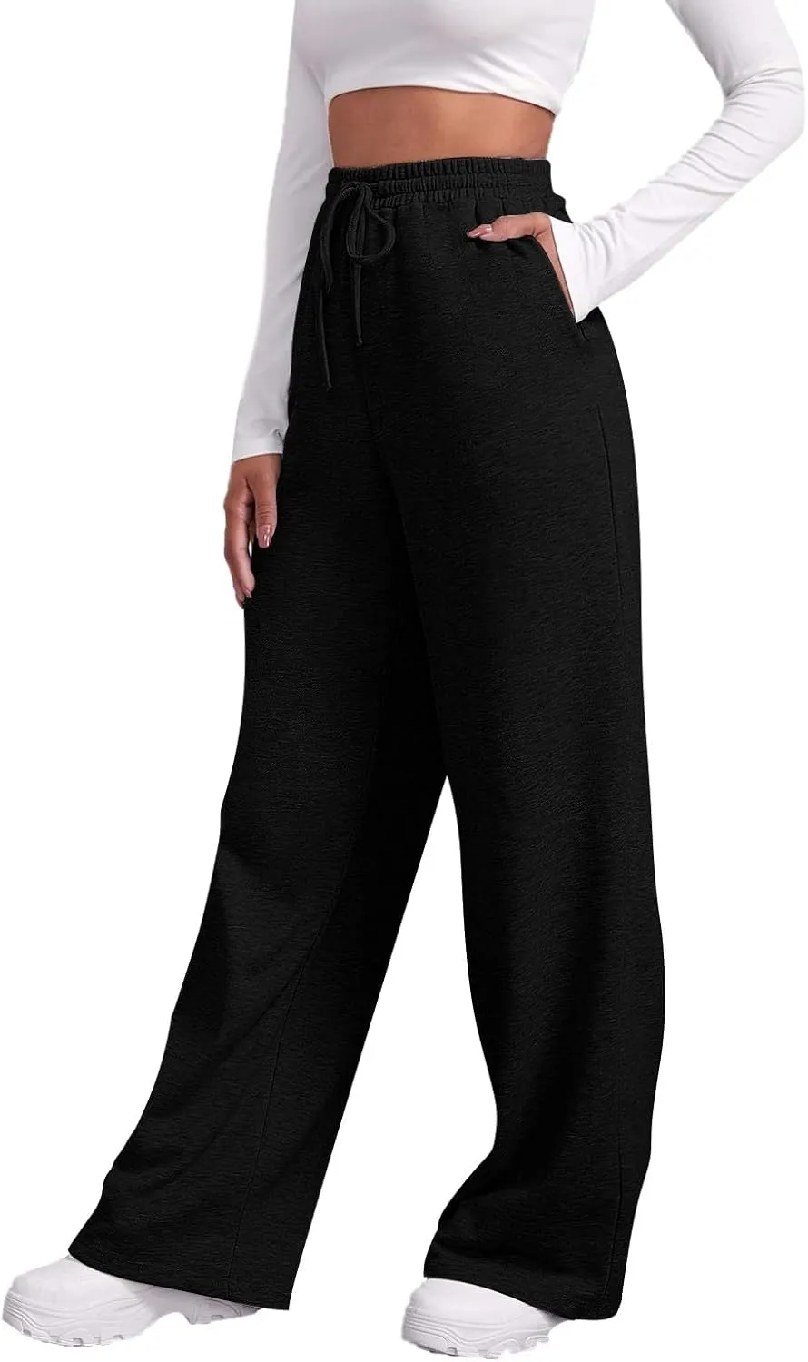 Womens Cargo Sweatpants Baggy Elastic Loose Pants Fall Winter Lounge Jogger Pants Lightweight for Yoga Sweat Pants