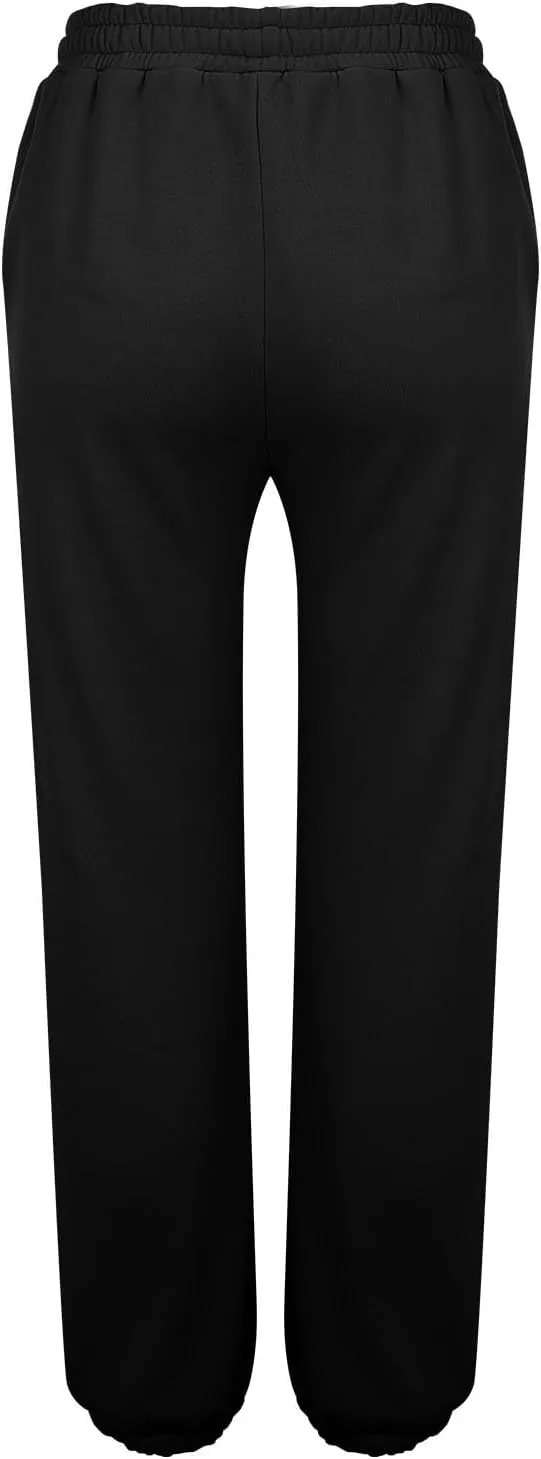Women's Casual Joggers Pants V Crossover High Waisted Baggy Lounge Bottoms Pants Leggings