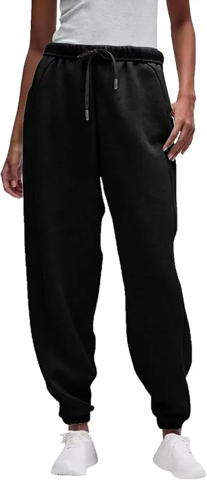 Women's Casual Joggers Pants V Crossover High Waisted Baggy Lounge Bottoms Pants Leggings
