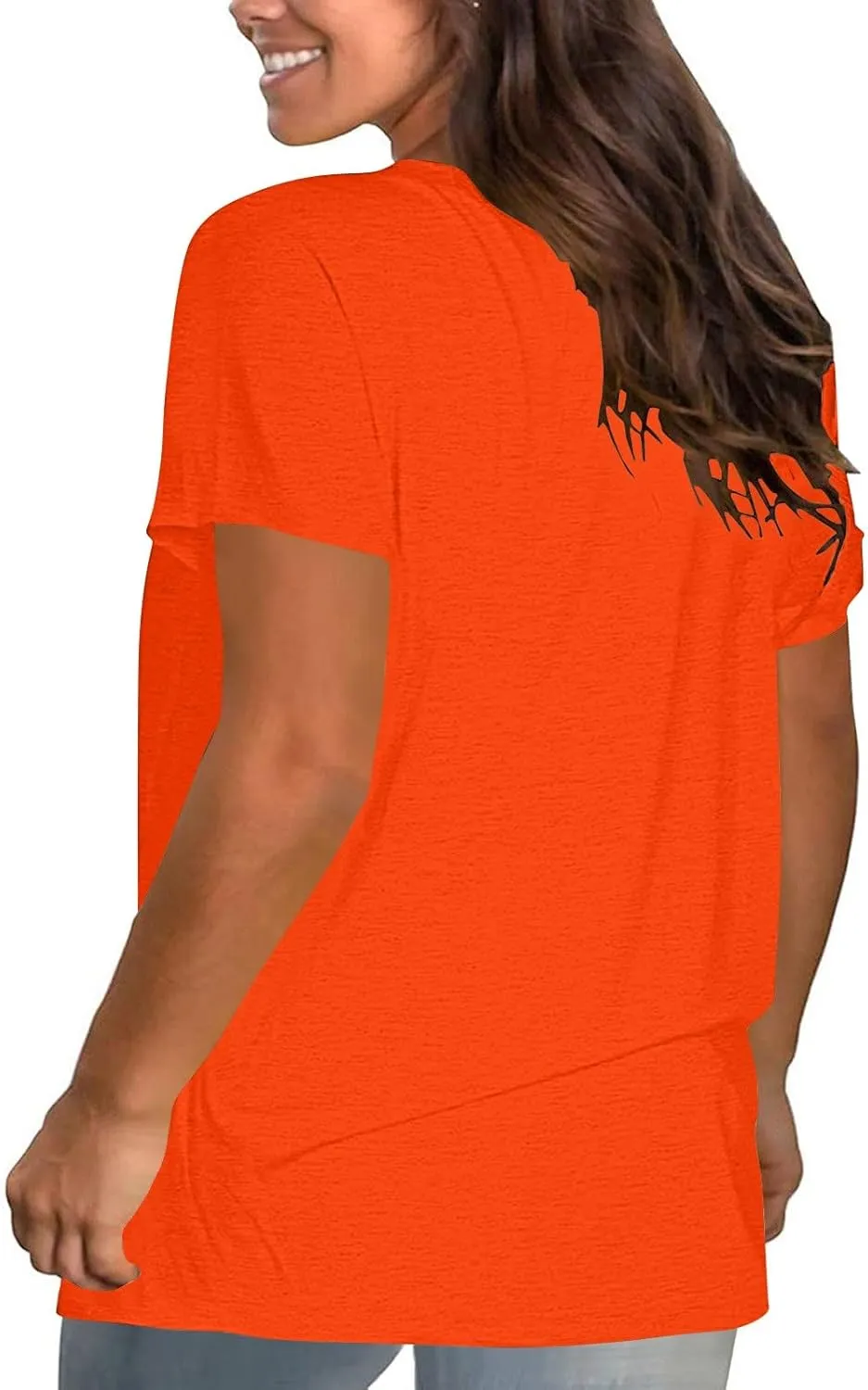 Women'S Casual Solid Color Cotton Tops Round Neck Short Sleeve Tops Shirts Loose Shirts T Shirts Casual Loose Basic Tops