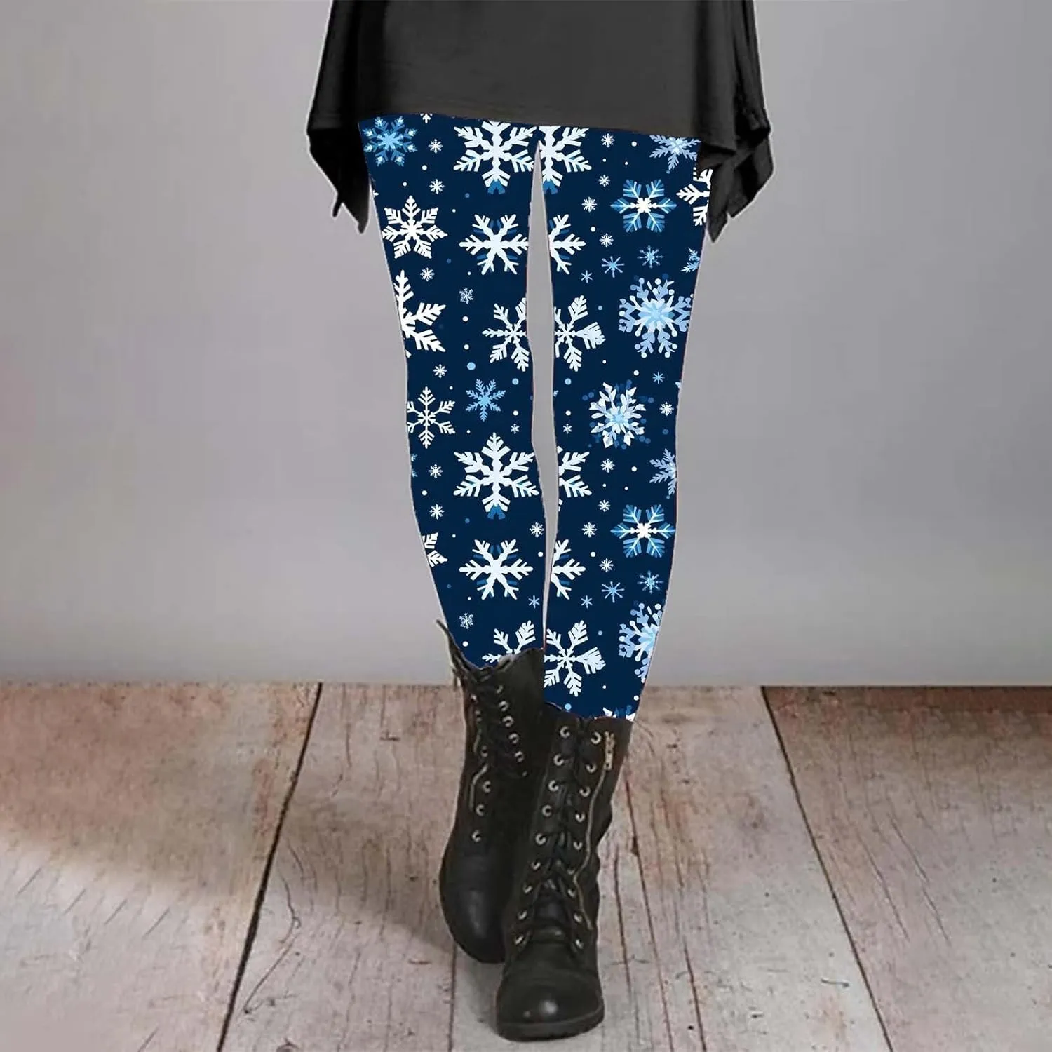 Women's Fleece Lined Leggings Slim Printed Elastic Long Boot Pants Pants High Waisted Flare Leggings Water Resistant