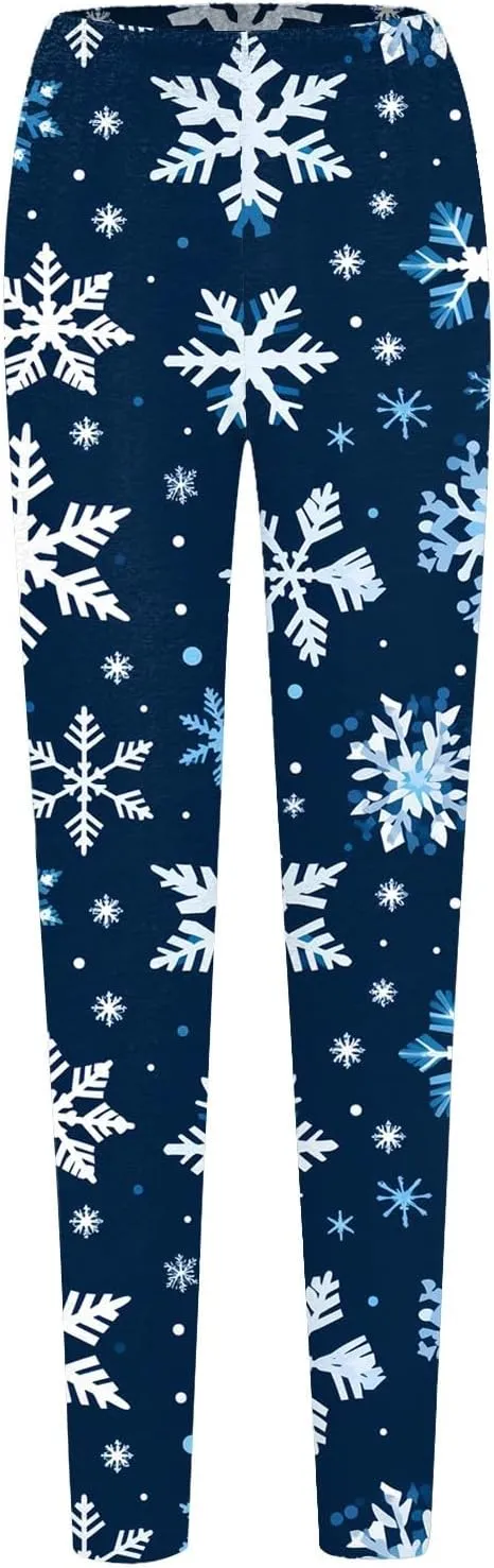 Women's Fleece Lined Leggings Slim Printed Elastic Long Boot Pants Pants High Waisted Flare Leggings Water Resistant