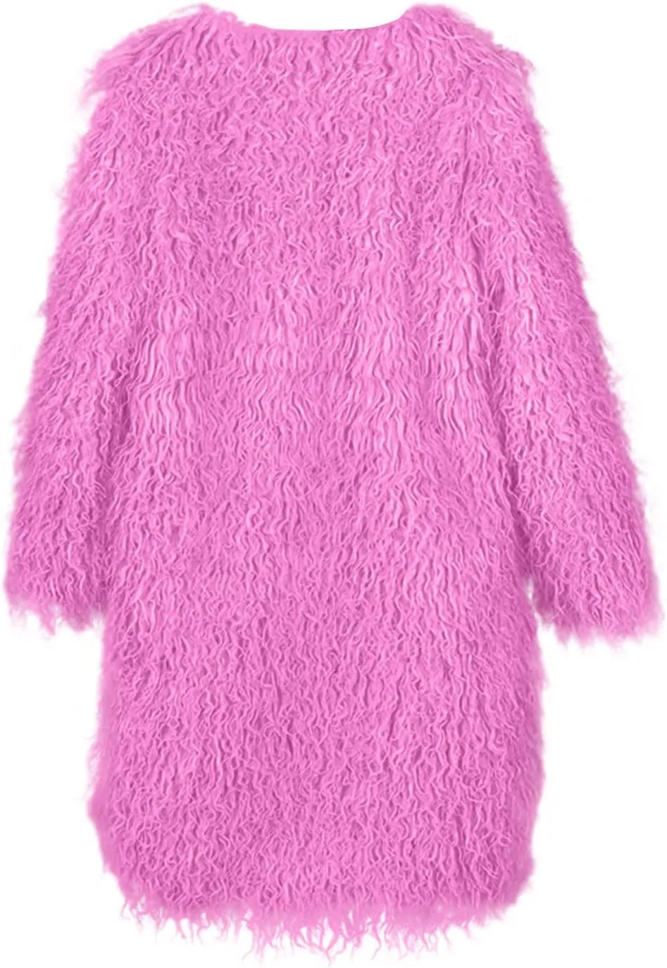 Womens Fluffy Faux Fur Jacket Luxury Shaggy Plush Winter Coats Open Front Long Sleeve Cozy Warm Cardigan Outerwear