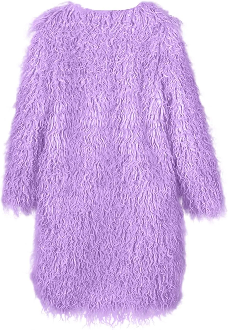 Womens Fluffy Faux Fur Jacket Luxury Shaggy Plush Winter Coats Open Front Long Sleeve Cozy Warm Cardigan Outerwear