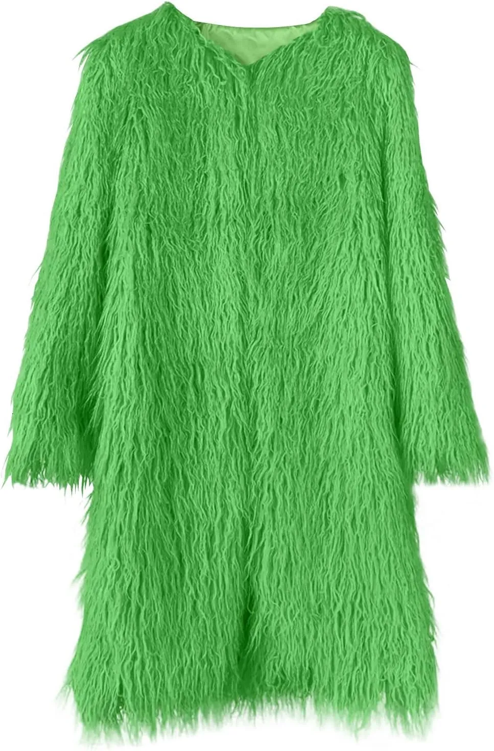 Womens Fluffy Faux Fur Jacket Luxury Shaggy Plush Winter Coats Open Front Long Sleeve Cozy Warm Cardigan Outerwear