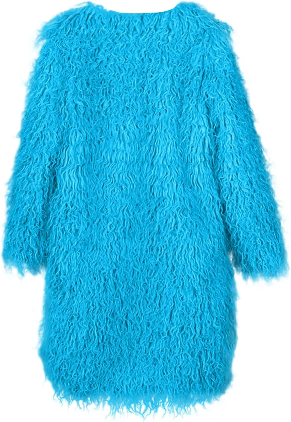 Womens Fluffy Faux Fur Jacket Luxury Shaggy Plush Winter Coats Open Front Long Sleeve Cozy Warm Cardigan Outerwear