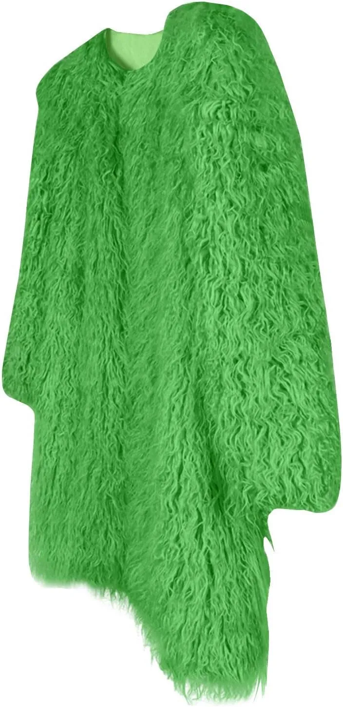 Womens Fluffy Faux Fur Jacket Luxury Shaggy Plush Winter Coats Open Front Long Sleeve Cozy Warm Cardigan Outerwear
