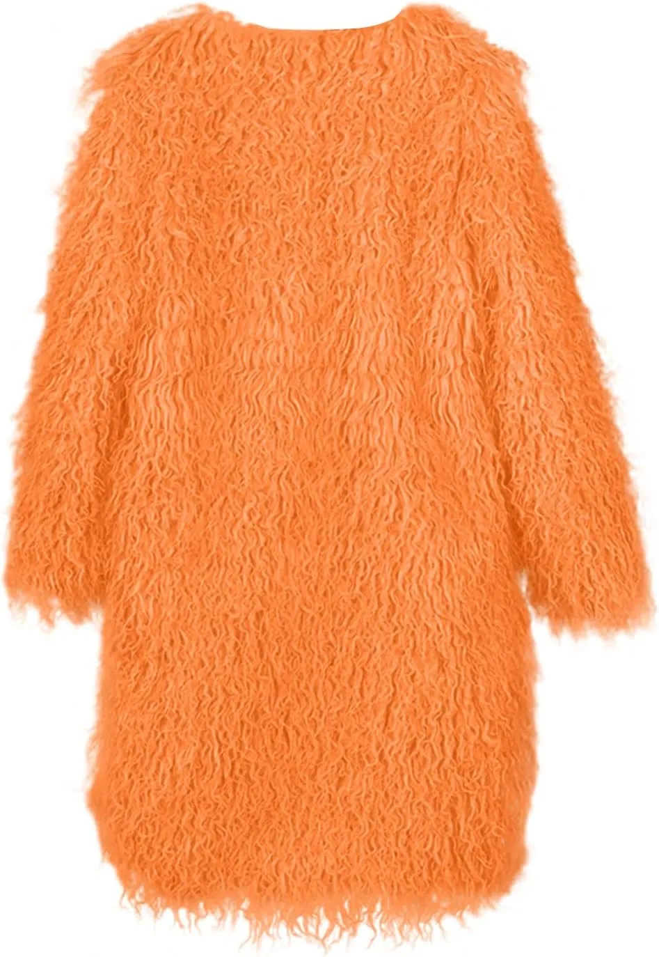 Womens Fluffy Faux Fur Jacket Luxury Shaggy Plush Winter Coats Open Front Long Sleeve Cozy Warm Cardigan Outerwear