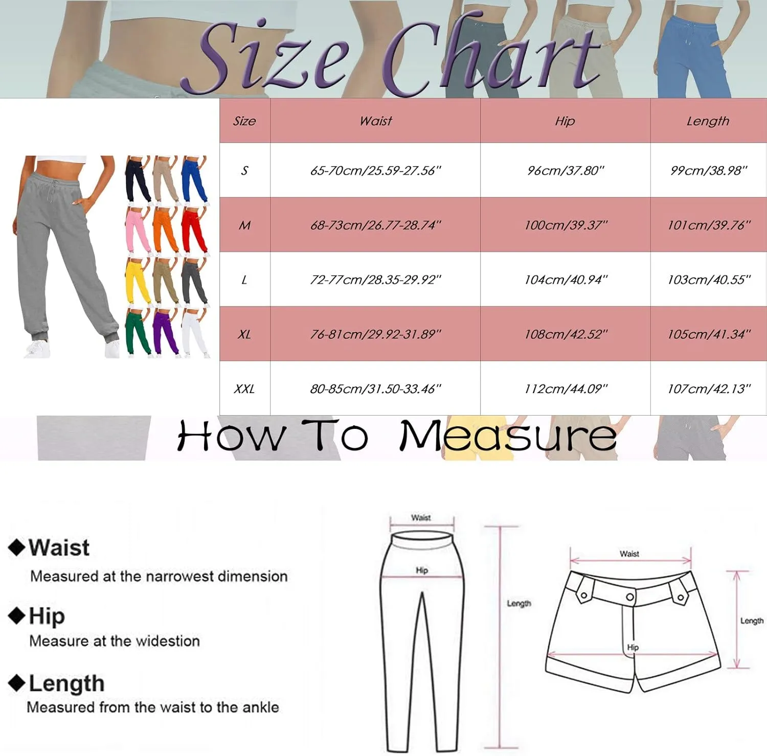 Womens High Waisted Joggers Cinch Bottom Baggy Sweatpants Casual Workout Pants Track Jogging Lounge Bottoms Trousers