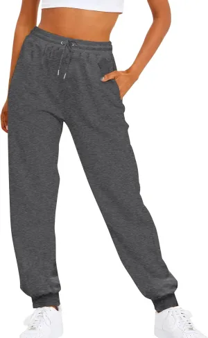Womens High Waisted Joggers Cinch Bottom Baggy Sweatpants Casual Workout Pants Track Jogging Lounge Bottoms Trousers