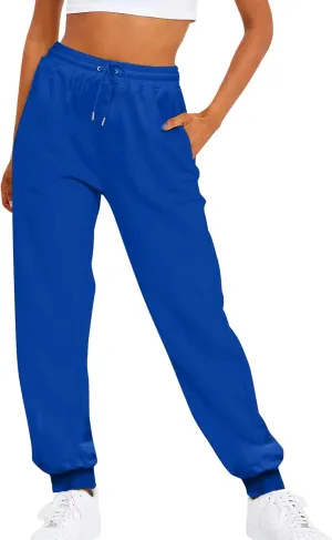 Womens High Waisted Joggers Cinch Bottom Baggy Sweatpants Casual Workout Pants Track Jogging Lounge Bottoms Trousers