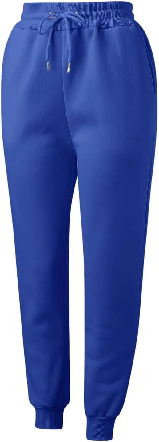 Women's High Waisted Sweatpants Workout Active Baggy Joggers Lounge Bottoms Cinch Bottom Drawstring Comfy Trousers