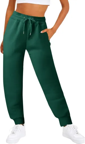 Women's High Waisted Sweatpants Workout Active Baggy Joggers Lounge Bottoms Cinch Bottom Drawstring Comfy Trousers