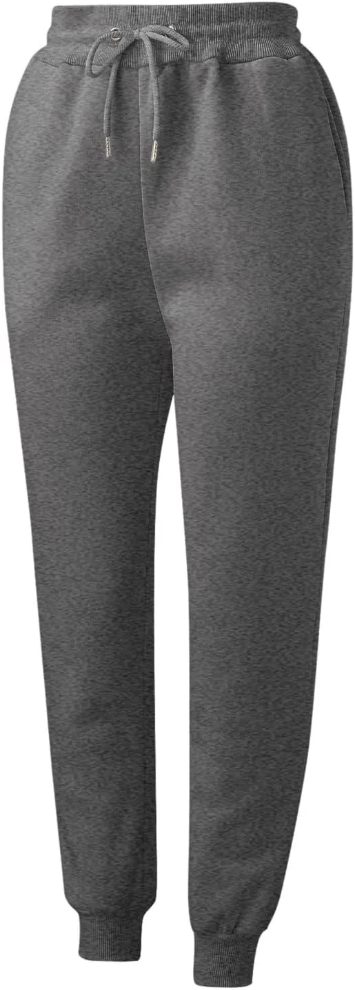 Women's High Waisted Sweatpants Workout Active Baggy Joggers Lounge Bottoms Cinch Bottom Drawstring Comfy Trousers