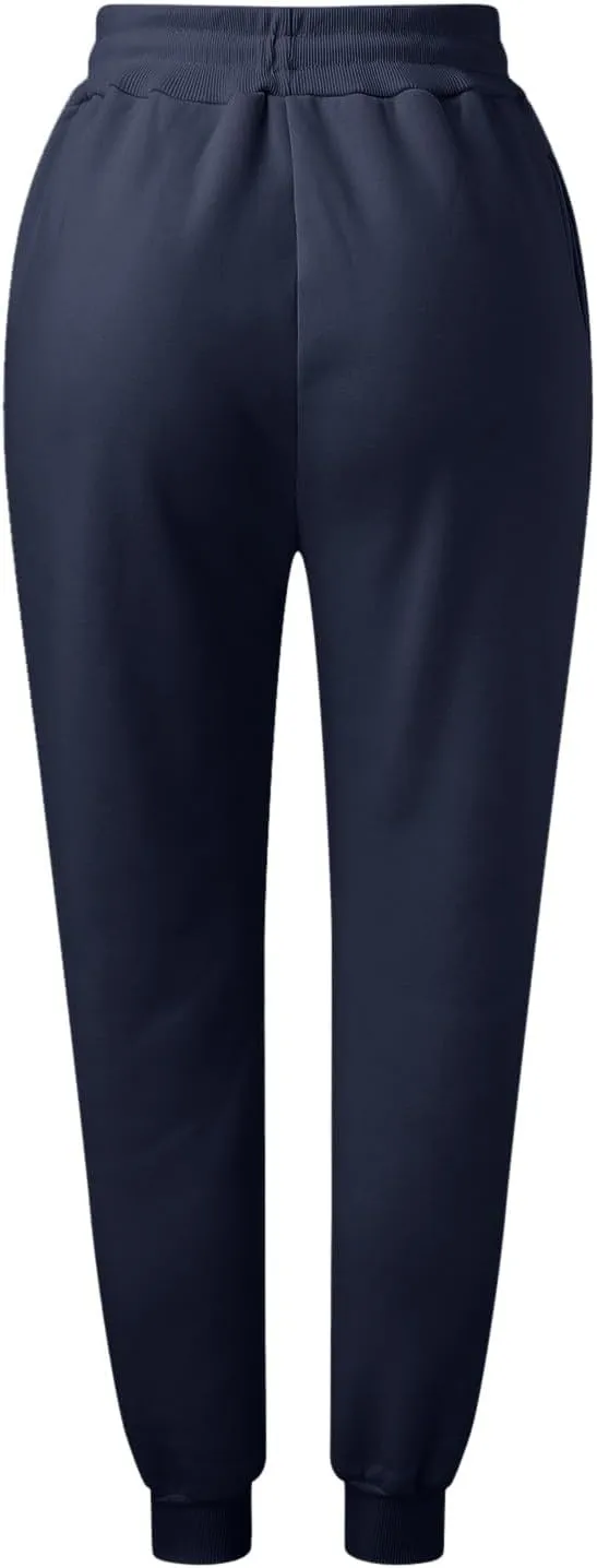 Women's High Waisted Sweatpants Workout Active Baggy Joggers Lounge Bottoms Cinch Bottom Drawstring Comfy Trousers