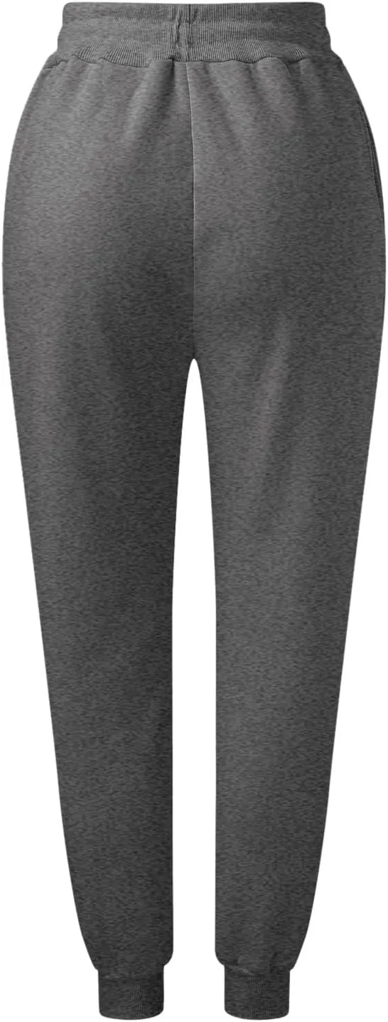 Women's High Waisted Sweatpants Workout Active Baggy Joggers Lounge Bottoms Cinch Bottom Drawstring Comfy Trousers