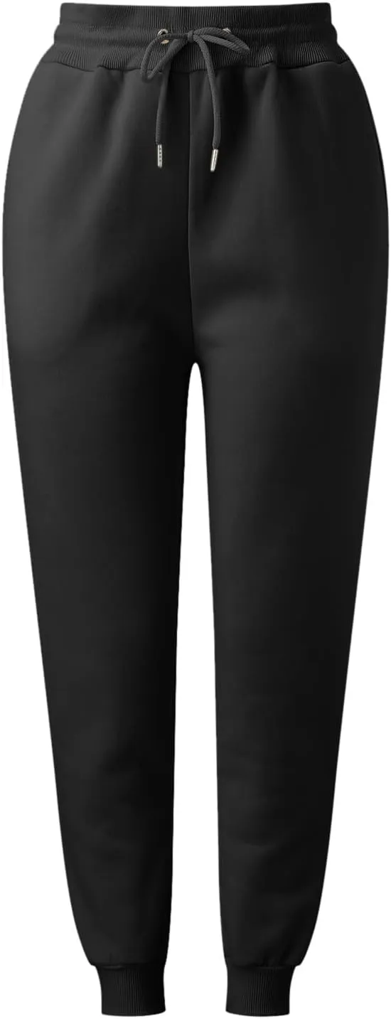 Women's High Waisted Sweatpants Workout Active Baggy Joggers Lounge Bottoms Cinch Bottom Drawstring Comfy Trousers