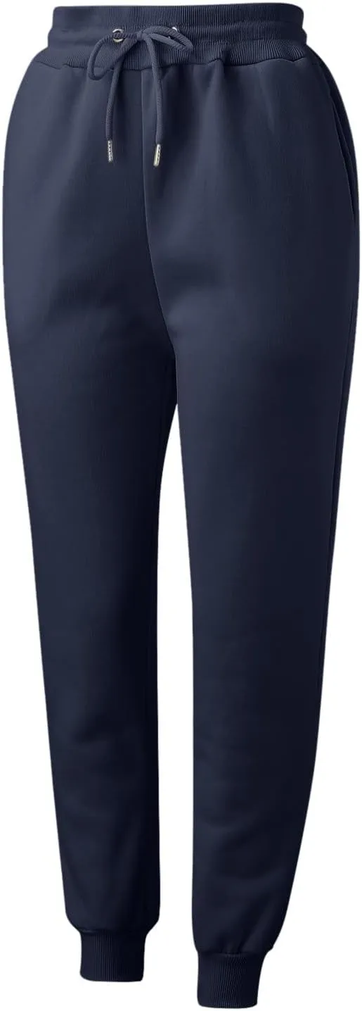 Women's High Waisted Sweatpants Workout Active Baggy Joggers Lounge Bottoms Cinch Bottom Drawstring Comfy Trousers