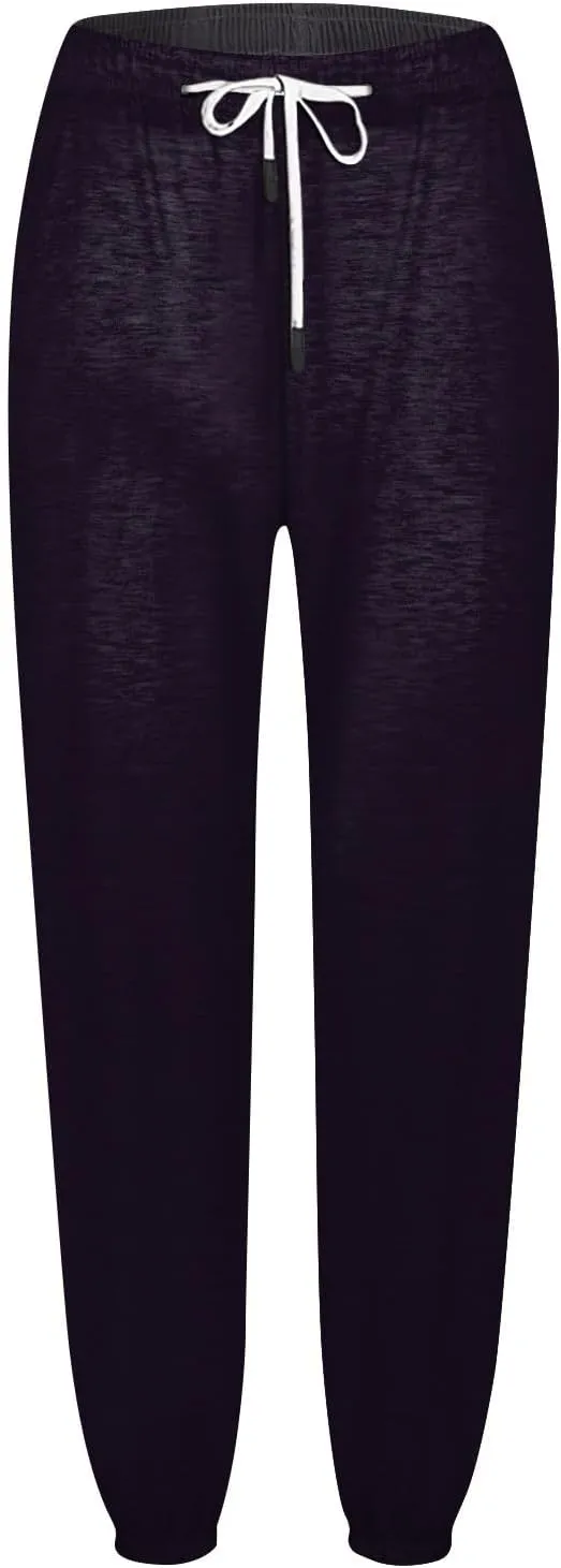 Women's High Waisted Sweatpants Workout Active Joggers Pants Baggy Lounge Bottoms Drawstring Athletic Joggers