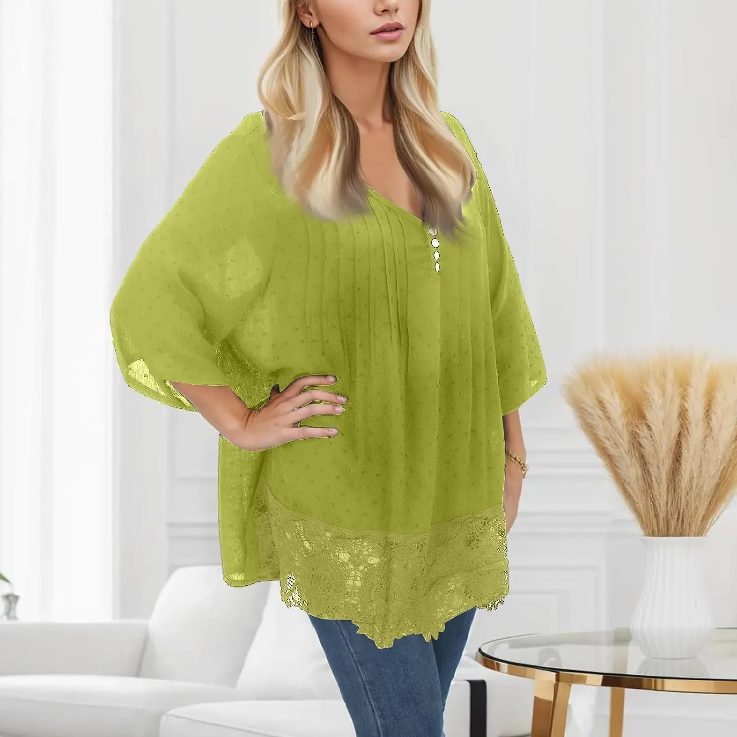 Women's Linen Shirts Summer Cotton Linen Solid Color Long Sleeve T Shirts Casual Loose Beach V Neck Tee Top