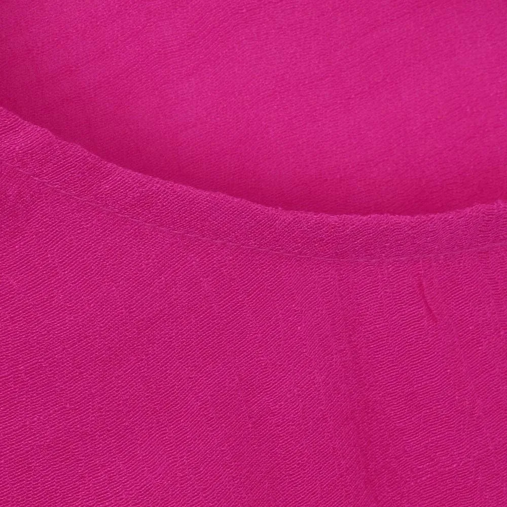 Women's Short Sleeve Linen Shirt Casual Round Neck Oversized T Shirts Plain Loose Fit Summer Tee Shirt