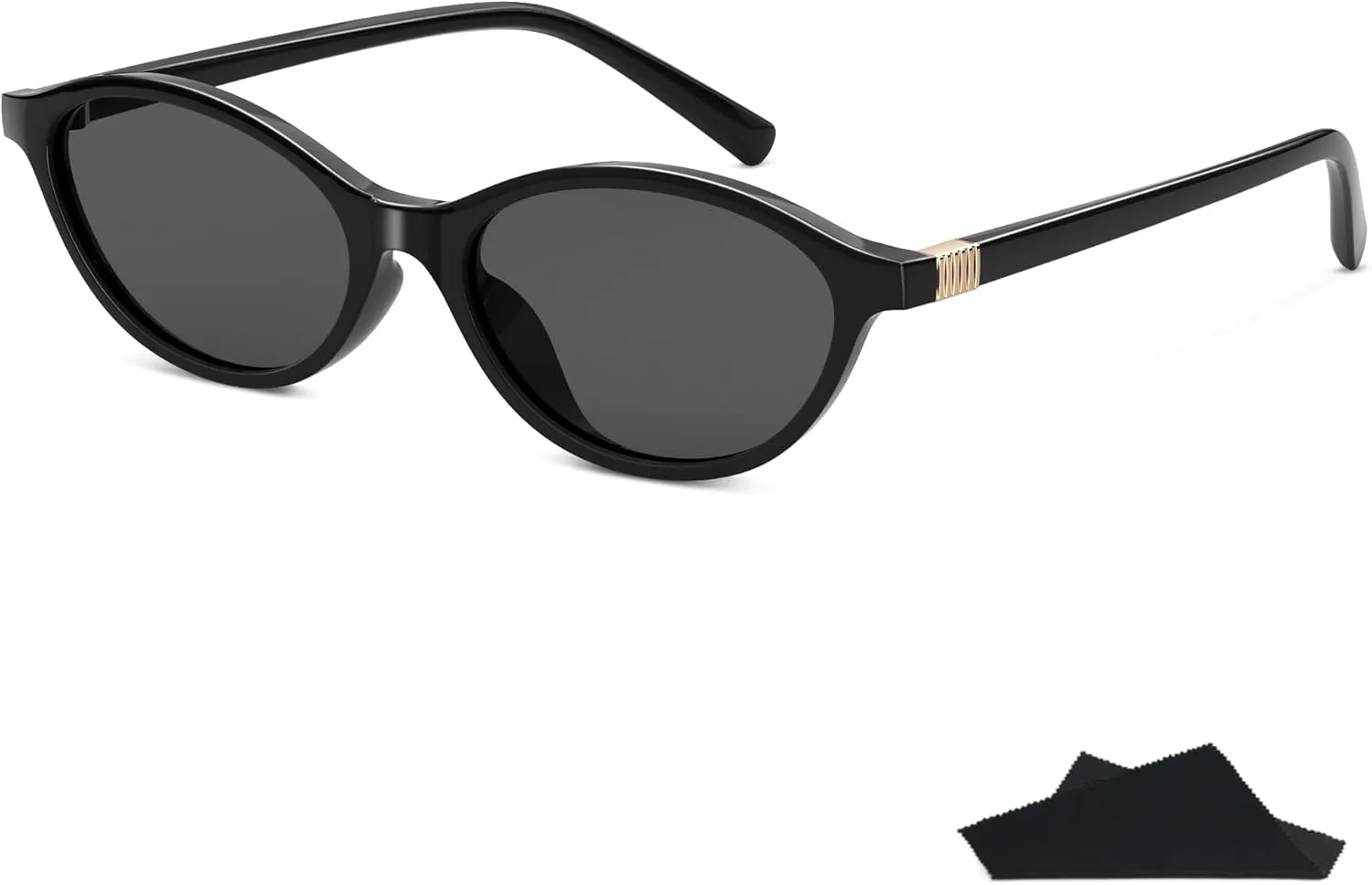 Y2K Oval Sunglasses for Women Retro Vintage Cat Eye Trendy 90s Rave Lightweight