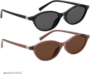 Y2K Rave Sunglasses for Women Retro Cat Eye Trendy Vintage